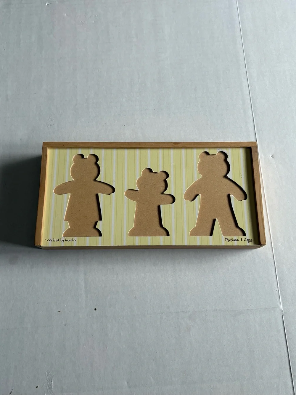 Melissa & Doug wooden bear family dress up puzzle